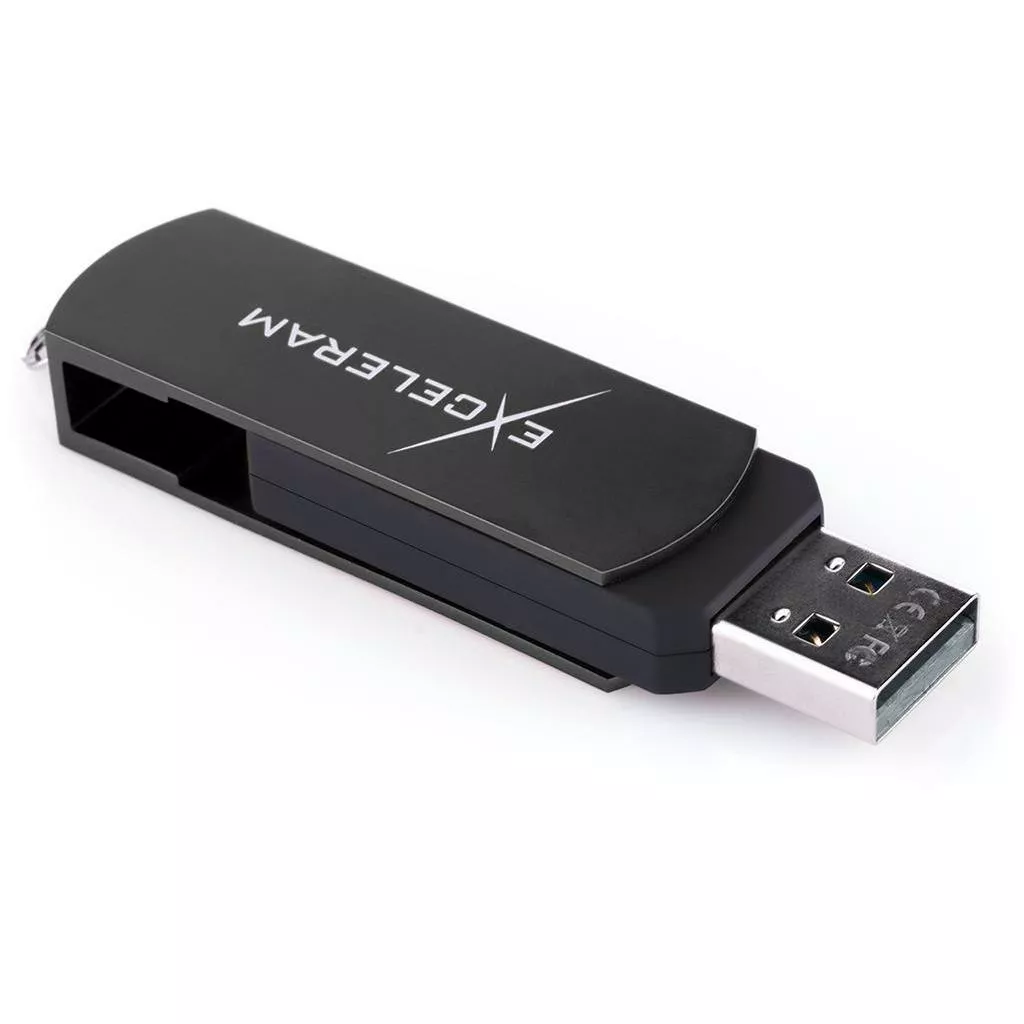 Флешка Exceleram 32GB P2 Series USB 2.0 (EXP2U2BB32) Black - фото 4