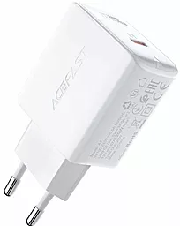 Сетевое зарядное устройство AceFast A1 20w GaN PD USB-C fast charger white