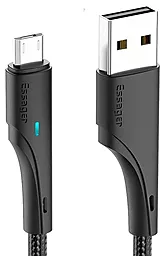 Кабель USB Essager Rousseau 12w 2.4a 3m micro USB cable  black (EXCM-LSC01)