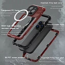 Чехол Shellbox M Waterproof Case with MagSafe для iPhone 14 Red + Black - миниатюра 9