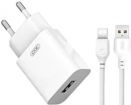 Сетевое зарядное устройство XO L99 2.4a home charger + micro USB cable white