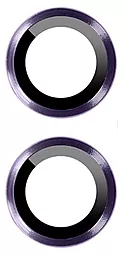 Стекло камеры Apple iPhone 14 / iPhone 14 Plus (комплект 2шт) с рамкой Purple