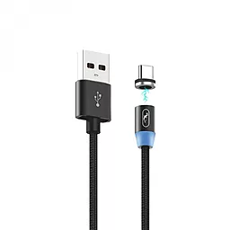 Кабель SkyDolphin S59T Magnetic USB-A - Type-C 12w 2.4a 1м cable Black (USB-000441) - фото Кабель SkyDolphin S59T Magnetic USB-A - Type-C 12w 2.4a 1м cable Black (USB-000441)