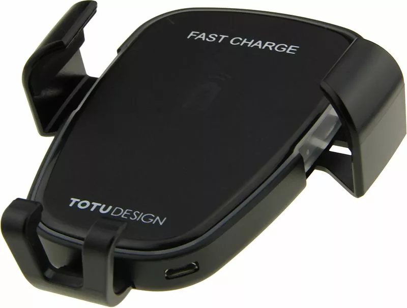 Держатель с беспроводной зарядкой Totu Wireless Charger Car Mount Black - фото 2
