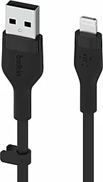 Кабель Belkin Silicone USB-A - Lightning 12w 2.4a 1м cable Black (CAA008BT1мBK) - фото Кабель Belkin Silicone USB-A - Lightning 12w 2.4a 1м cable Black (CAA008BT1мBK)