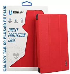 Чехол для планшета BeCover Smart Case для Samsung Galaxy Tab S9 Plus, S9 FE Plus 12.4" Red (710325) - фото Чехол для планшета BeCover Smart Case для Samsung Galaxy Tab S9 Plus, S9 FE Plus 12.4" Red (710325)