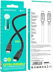 Кабель Borofone BX81 Goodway USB Type-C - Lightning 20w 3a 1м PD сable Black - миниатюра 6 Кабель Borofone BX81 Goodway USB Type-C - Lightning 20w 3a 1м PD сable Black - миниатюра 6