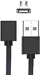 USB Кабель Essager Magic Power Magnetic 15W 3A micro USB Cable Black (EXCCXM-ML01) - мініатюра 3