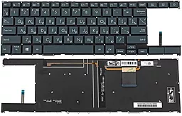 Клавиатура для ноутбука Asus UX482 series с подсветкой клавиш без рамки Black