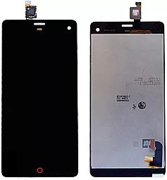 Дисплей ZTE Nubia Z7 Mini з тачскріном, Black - фото Дисплей ZTE Nubia Z7 Mini з тачскріном, Black