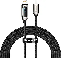 Кабель Baseus Display USB Type-C - Lightning 20w 3a 2м PD сable Black (CATLSK-A01)