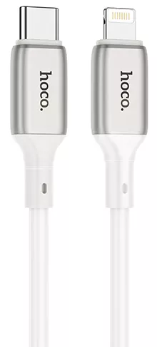 Кабель Hoco X66 Howdy USB Type-C - Lightning 20w 3a 1м PD сable White - фото 1
