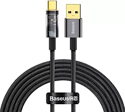 Кабель USB Baseus Explorer Series Auto Power-Off 100w 6a 2m USB-Type-C cable black (CATS000301)