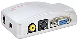 Видео переходник (адаптер) VGA - VGA/S-Video 720p 60hz grey (YT-C-VGA(IN)/S-Video(OUT)/05930) Voltronic - фото Видео переходник (адаптер) VGA - VGA/S-Video 720p 60hz grey (YT-C-VGA(IN)/S-Video(OUT)/05930) Voltronic