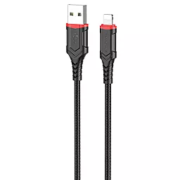 Кабель Borofone BX67 USB-A - Lightning 12w 2.4a 1м cable Black - фото Кабель Borofone BX67 USB-A - Lightning 12w 2.4a 1м cable Black