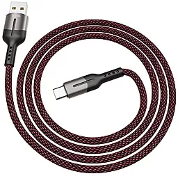 Кабель USB Hoco U68 Gusto 5A USB Type-C Cable Black - миниатюра 3