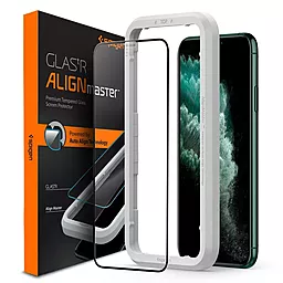 Защитное стекло Spigen Align Master Apple iPhone 11 Pro, iPhone XS, iPhone X Black (AGL00480)