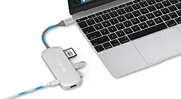 Мультипортовий Type-C хаб HooToo USB Type-C to HDMI/SD Card Reader/3хUSB 3.0/USB-С Gold (HT-UC001 / HT-UC001G / HT-UC001-GD) - мініатюра 2