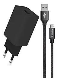 Сетевое зарядное устройство ColorWay 2a home charger + micro USB cable black (CW-CHS012-BK/CW-CBUM002-BK) - фото Сетевое зарядное устройство ColorWay 2a home charger + micro USB cable black (CW-CHS012-BK/CW-CBUM002-BK)