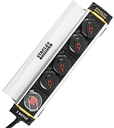 Сетевой фильтр (удлинитель) Stanley 3x1.5мм2 IP44 3м чёрный/белый (SXECCH2LAFE)