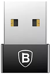 Адаптер-перехідник Baseus Exquisite USB Male to Type-C Female Adapter Converter Black (CATJQ-A01) - мініатюра 2