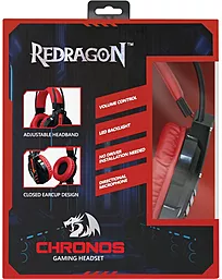 Навушники Redragon Chronos Red/Black - мініатюра 7