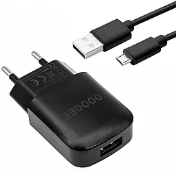 Мережевий зарядний пристрій DOOGEE Home Charger 1USB 2A + Micro USB Black (YJ-06)