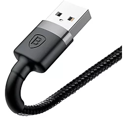 Кабель USB Baseus Cafule 2.4A Lightning Cable Black/Gray (CALKLF-BG1) - миниатюра 3