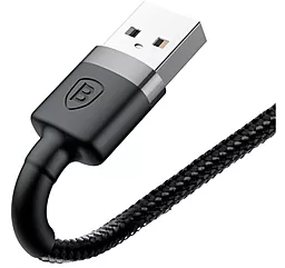 Кабель Baseus Cafule USB-A - Lightning 12w 2.4a 1м cable Black/Gray (CALKLF-BG1) - миниатюра 3 Кабель Baseus Cafule USB-A - Lightning 12w 2.4a 1м cable Black/Gray (CALKLF-BG1) - миниатюра 3