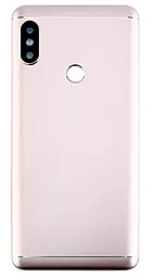 Задняя крышка корпуса Xiaomi Redmi Note 5 / Redmi Note 5 Pro со стеклом камеры Rose Gold - фото Задняя крышка корпуса Xiaomi Redmi Note 5 / Redmi Note 5 Pro со стеклом камеры Rose Gold