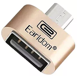 OTG-переходник Earldom ET-OT01 micro USB to USB Gold - фото OTG-переходник Earldom ET-OT01 micro USB to USB Gold