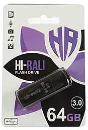 Флешка Hi-Rali Taga series 64GB USB 3.0 (HI-64GB3TAGBK) Black - фото Флешка Hi-Rali Taga series 64GB USB 3.0 (HI-64GB3TAGBK) Black