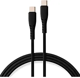 Кабель Vinga Silicon USB Type-C to Type-C 240w 5a 2m PD cable Black (VCDCCC2242SB) - фото Кабель Vinga Silicon USB Type-C to Type-C 240w 5a 2m PD cable Black (VCDCCC2242SB)
