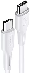 Кабель Usams US-SJ459 U43 USB Type-C - Type-C 100w 5a 1.2м PD cable White - фото Кабель Usams US-SJ459 U43 USB Type-C - Type-C 100w 5a 1.2м PD cable White