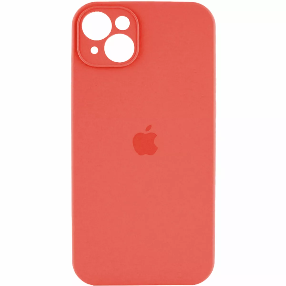 Чехол Silicone Case Full Camera для Apple iPhone 14 Peach - фото 1
