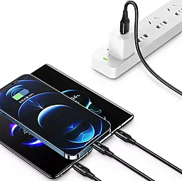 Универсальный кабель Usams U73 3-in-1 USB-A to Type-C/Lightning/micro USB 15w 3a 1.2м сable Black - миниатюра 5 Универсальный кабель Usams U73 3-in-1 USB-A to Type-C/Lightning/micro USB 15w 3a 1.2м сable Black - миниатюра 5