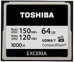 Карта пам'яті Toshiba Compact Flash 64GB Exceria 1000X UDMA 7 (CF-064GTGI(8) - фото Карта пам'яті Toshiba Compact Flash 64GB Exceria 1000X UDMA 7 (CF-064GTGI(8)