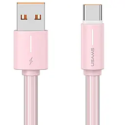 Кабель Usams Bicolor Charging YR Ser USB-A - Type-C 15w 3a 1м cable pink (US-SJ732)