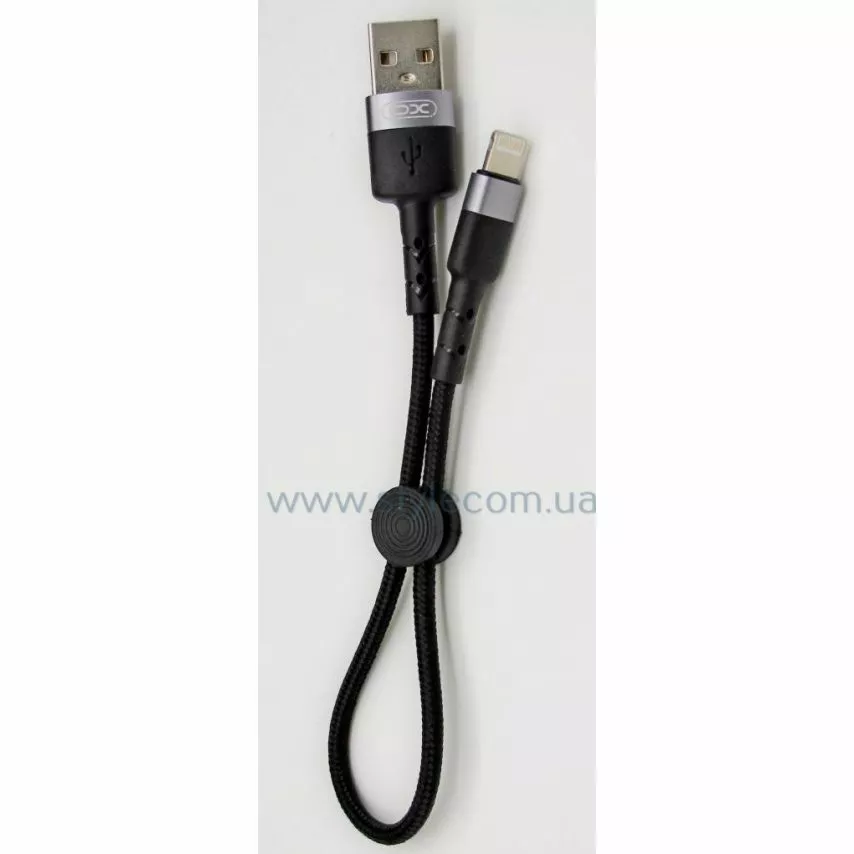Кабель XO NB117 USB-A - Lightning 10.5w 0.25м cable Black - фото 1