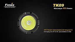 Фонарик аккумуляторный Fenix TK09 G2 (450 лм, 1х18650) - миниатюра 2 Фонарик аккумуляторный Fenix TK09 G2 (450 лм, 1х18650) - миниатюра 2