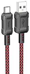 Кабель Hoco X94 Leader USB-A - Type-C 15w 3a 1м cable Red