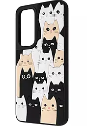 Чехол Wave Doodle Case для Samsung Galaxy A55 Cats - фото Чехол Wave Doodle Case для Samsung Galaxy A55 Cats