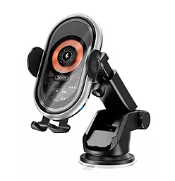 Держатель с беспроводной зарядкой XO WX038 Car wireless charging 15W holder Black - фото Держатель с беспроводной зарядкой XO WX038 Car wireless charging 15W holder Black