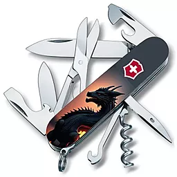 Мультитул Victorinox Climber Zodiac (1.3703.3_Z3270p) Дракон в лучах солнца