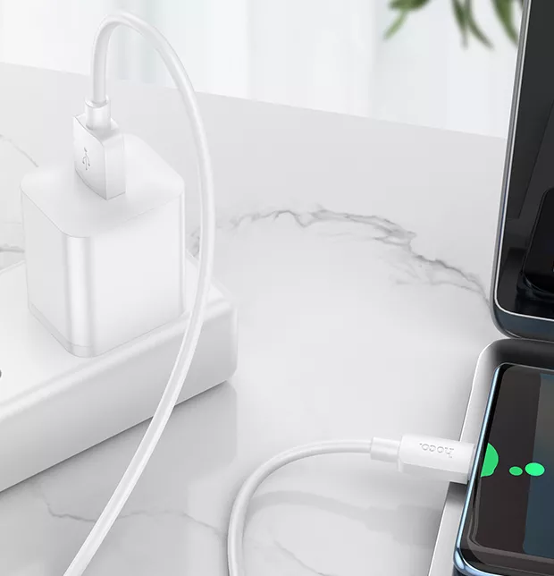 Кабель Hoco X96 USB-A - Type-C 27w 3a 1м cable White - фото 4