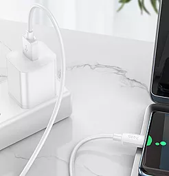 Кабель Hoco X96 USB-A - Type-C 27w 3a 1м cable White - мініатюра 4 Кабель Hoco X96 USB-A - Type-C 27w 3a 1м cable White - мініатюра 4