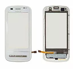 Сенсор (тачскрин) Nokia C6-00 with frame (original) White - фото Сенсор (тачскрин) Nokia C6-00 with frame (original) White