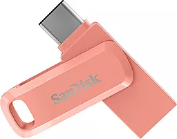 Флешка SanDisk Ultra Dual Drive Go 256GB (SDDDC3-256G-G46PC) Peach - фото Флешка SanDisk Ultra Dual Drive Go 256GB (SDDDC3-256G-G46PC) Peach