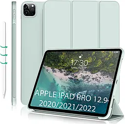 Чехол для планшета BeCover Tri Fold Soft для Apple iPad Pro 12.9" 2020 / 2021 / 2022 Light Green (711738) - фото Чехол для планшета BeCover Tri Fold Soft для Apple iPad Pro 12.9" 2020 / 2021 / 2022 Light Green (711738)