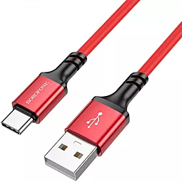 Кабель Borofone BX83 Famous USB-A - Type-C 15w 3a 1м cable Red - мініатюра 2